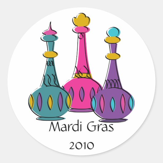 Sticker Rond Bouteilles Genie 2010 (Devant)