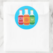 Sticker Rond Bouteilles Pop Soda (Sac)