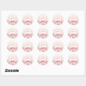 Sticker Rond Bouteilles rose bow Baby shower bouteilles (Feuille)