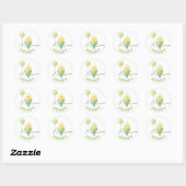 Sticker Rond Boutique d'anniversaire Budgie pour enfant (Feuille)
