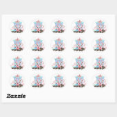 Sticker Rond Boutique de bonbons (Feuille)