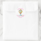 Sticker Rond Boutique de crème glacée personnalisée (Sac)