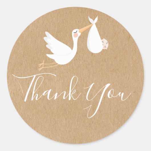 Sticker Rond Boutique de livraison spéciale et bébé nouveau-né (Devant)