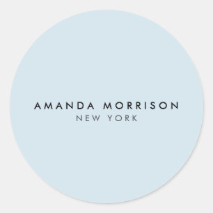 Sticker Rond Boutique de luxe minimaliste bleu
