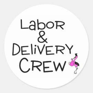 Sticker Rond Boutique d'équipage de main-d'oeuvre et de livrais