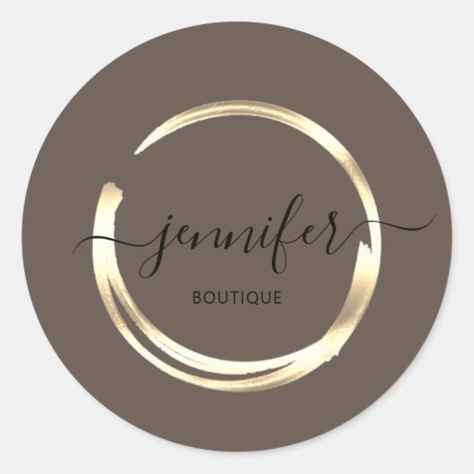 Sticker Rond Boutique professionnelle Boutique Golden Circle Mi (Devant)