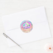 Sticker Rond Boutique Professionnelle Holographe Robe violette (Enveloppe)