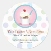 Sticker Rond Boutique Sundae (Devant)