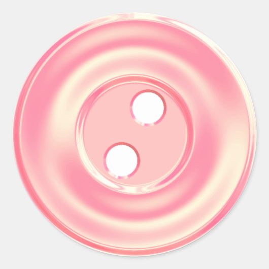 Sticker Rond bouton à coudre classique rose mignon (Devant)