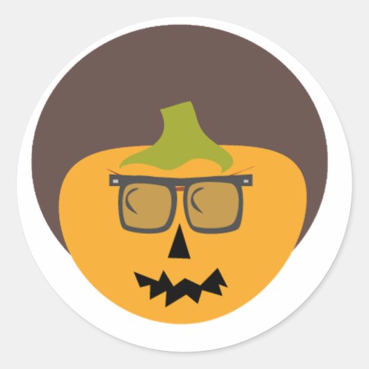 Sticker Rond Bouton Alfie Afro Halloween (Devant)
