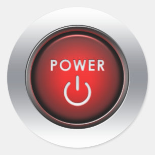 Sticker Rond Bouton d'alimentation