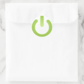 Sticker Rond Bouton d'alimentation simple (Sac)