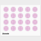 Sticker Rond Bouton de couture mou (Feuille)