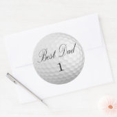 Sticker Rond Bouton de golf meilleur papa 1 (Enveloppe)