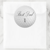 Sticker Rond Bouton de golf meilleur papa 1 (Sac)
