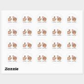 Sticker Rond bouton de pression réception bacon (Feuille)