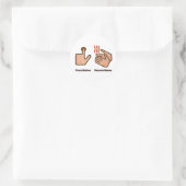 Sticker Rond bouton de pression réception bacon (Sac)