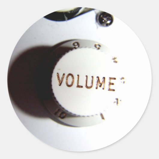 Sticker Rond Bouton de volume de guitare (Devant)