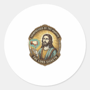 Sticker Rond Bouton Jésus N'aime Pas Réseaux Sociaux Hater Trol