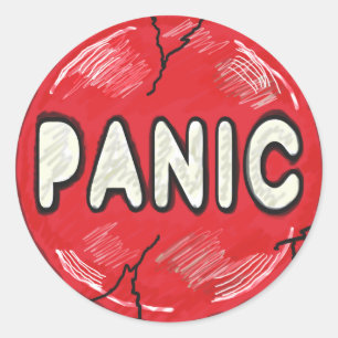 Sticker Rond Bouton Panique
