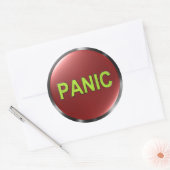 Sticker Rond Bouton Panique (Enveloppe)