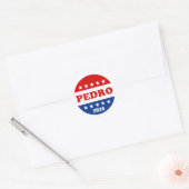 Sticker Rond Bouton Pedro Voter Élections 2024 (Enveloppe)