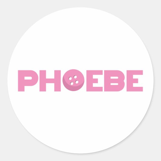 Sticker Rond Bouton Phoebe (Devant)