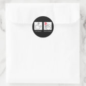 Sticker Rond Bouton poussoir, Bacon de réception - Distributeur (Sac)