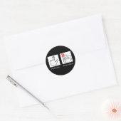 Sticker Rond Bouton poussoir, Bacon de réception - Distributeur (Enveloppe)