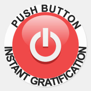 Sticker Rond Bouton Push Pour La Ratification Instantanée
