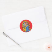 Sticker Rond Bouton Radha Krishna (Enveloppe)