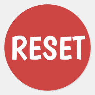 Sticker Rond Bouton Réinitialiser