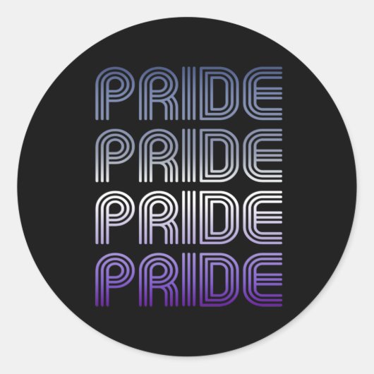 Sticker Rond Bouton Retro Pride (Devant)