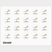 Sticker Rond Bouton Solde (Feuille)