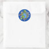 Sticker Rond bouton terre (Sac)