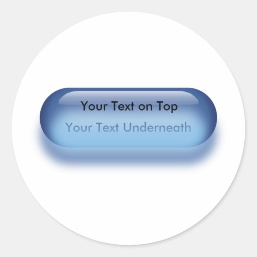 Sticker Rond Bouton translucide dans l'autocollant de badge ble (Devant)