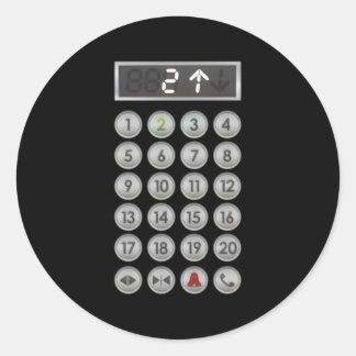 Sticker Rond Boutons ascenseur