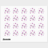 Sticker Rond Boutons et Rubans d'Anniversaire (Feuille)