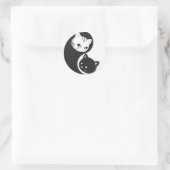 Sticker Rond Boutons YinYang et Ninji (Sac)