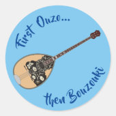 Sticker Rond Bouzouki Ouzo (Devant)