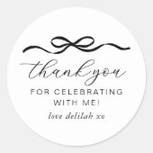 Sticker Rond Bow 1er anniversaire (Devant)