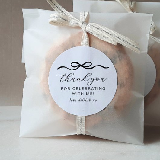 Sticker Rond Bow 1er anniversaire