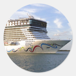 Sticker Rond Bow bateau de croisière décoré