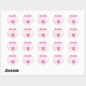 Sticker Rond Bow Cherry On Top Enterrement de mariage (Feuille)