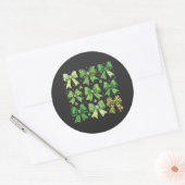 Sticker Rond Bow Coquette St Patrick's Day Vintage (Enveloppe)