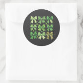 Sticker Rond Bow Coquette St Patrick's Day Vintage (Sac)