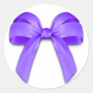 Sticker Rond Bow pourpre