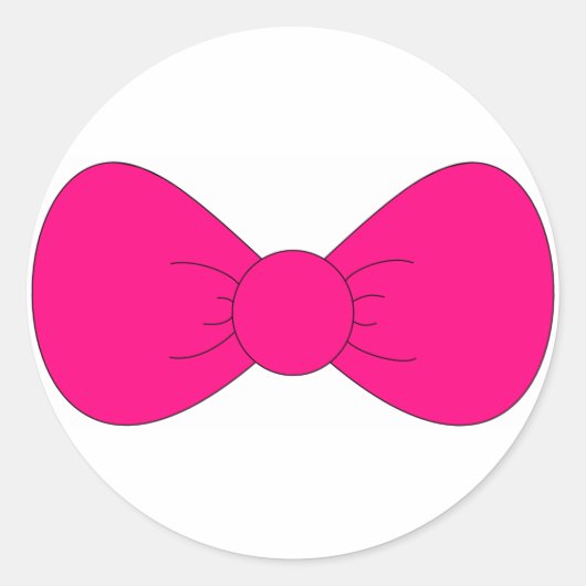 Sticker Rond Bow rose (Devant)