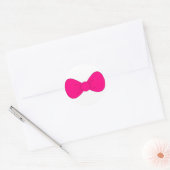 Sticker Rond Bow rose (Enveloppe)