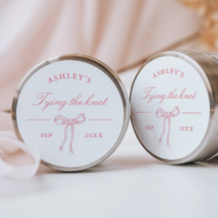 Sticker Rond Bow Rose Attache Le noeud Favoriser